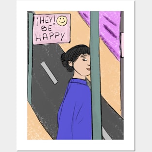 ¡HEY! Be Happy Posters and Art